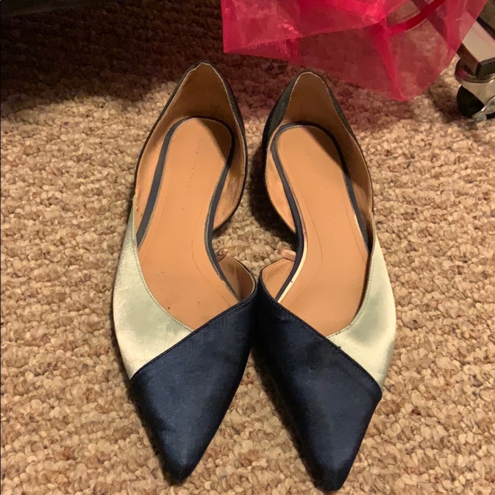 Satin multi-colored flats
